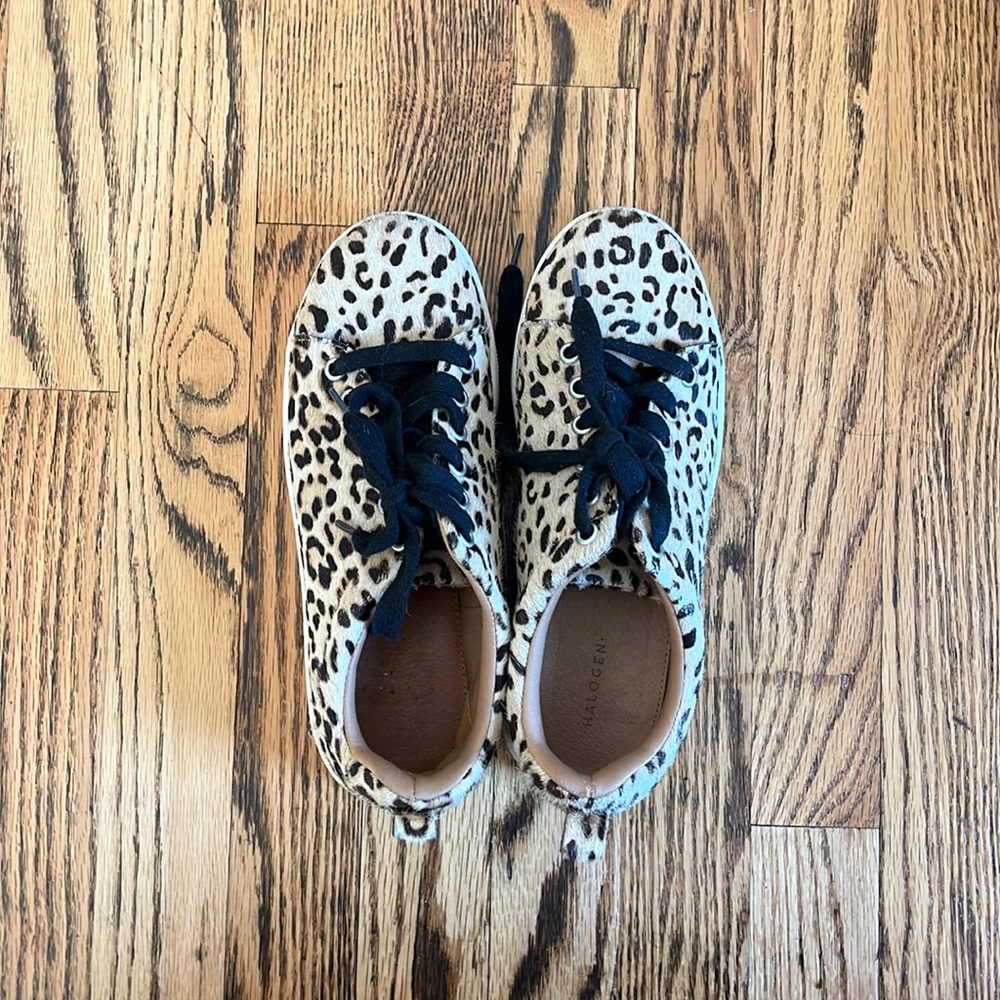 Halogen platform cheetah sneakers